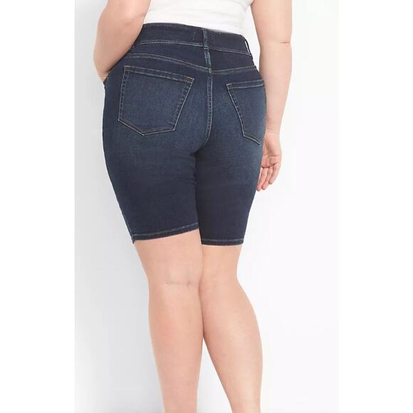 Lane Bryant Tighter Tummy High-Rise Bermuda Denim Short Size 26 PLUS - Picture 2 of 9